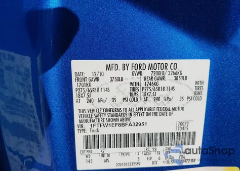 2011 Ford F-150 Xlt z USA, uszkodzony, nr VIN 1FTFW1EF8BFA32951